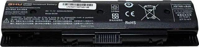Alt view image 5 of 7 - GHU New Battery PI06 PI06XL Compatible with HP Notebook HSTNN-LB4N HSTNN-UB4N HSTNN-LB4O PI09 PN 710416-001 710417-001 HSTNN-YB4N HSTNN-YB4O P106 PI06 PI06XL PI09 58WH 5200mAH 10.8v11.1v
