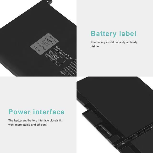 Alt view image 4 of 7 - 60Wh F3YGT Laptop Battery for Dell Latitude 12 7000 7280 7290/13 7000 7380 7390 P29S002/14 7000 7480 7490 P28S P28S001 P73G P73G002 Series DM3WC 0DM3WC DM6WC 2X39G KG7VF V4940 451-BBYE 453-BBCF