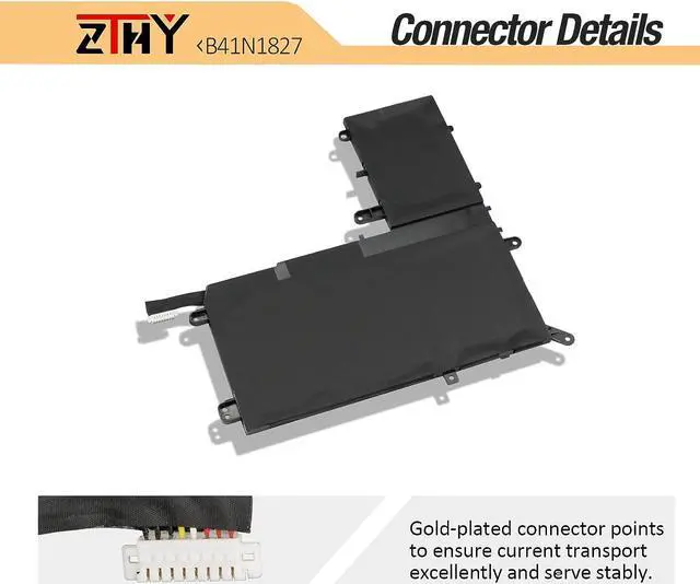 Alt view image 4 of 7 - ZTHY B41N1827 Battery Replacement for Asus ZenBook Flip 15 UX562 UX562F UX562FA UX562IA UX562FD UX562IQ UX562UG Q526 Q526F Q526FA Q526FAC Q507 Q507I Q507IQ UM562 UM562IQ UM562IA B41BmE1 15.36V 56Wh
