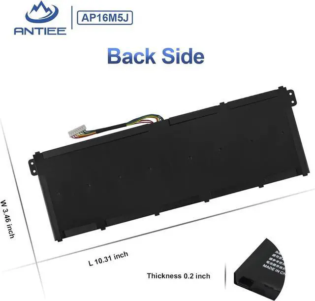 Alt view image 7 of 7 - ANTIEE AP16M5J Laptop Battery for Acer Aspire 1 A114-31 A114-32 Aspire 3 A314-31 A314-32 A314-41 A315-21 A315-21G A315-22 A315-31 A315-32 A315-33 A315-41 A315-51 A315-53 A315-53G 2ICP4/80/104
