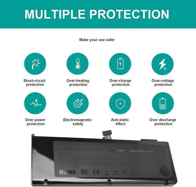 Alt view image 3 of 7 - Fancy Buying A1382 A1286 Laptop Battery for 15 inch MacBook Pro 8,2 9,1 MacBook Pro Battery A1286 (Mid 2012 Early 2011 Late 2011)