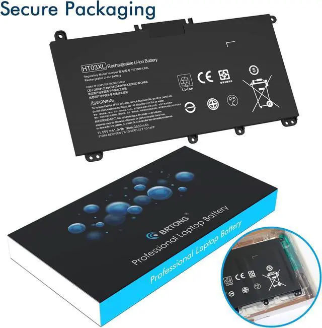 Alt view image 4 of 6 - HT03XL Laptop Battery for HP Pavilion 14-DK 14-DF 14-CF 14-CE 15-da0xxx 15-cs0xxx 15-DB 15-CW 15-CR Series 15-CS0053CL 15-DA0014DX 15-DW0033NR HT03041XL HSTNN-DB8R HSTNN-UB7J L11421-2C2 L11421-542