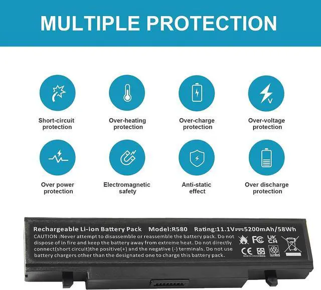 Alt view image 6 of 7 - AA-PB9NS6B AA-PB9MC6B AA-PB9NC6B AA-PB9NC6W AA-PB9NS6B Laptop Battery for Samsung R420 R430 R468 R470 R480 RV510 RV511 RC512 R519 R520 R530 R540 R580 R730 Q320 Q430 Np550P5c Np365e5c NP300E5A