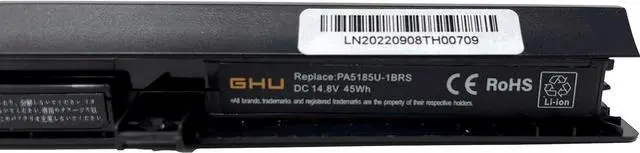 Alt view image 4 of 7 - GHU New Battery 45 WH 14.8V Replacement for PA5195U-1BRS PA5185U-1BRS PA5186U-1BRS PA5184U-1BRS Compatible with Toshiba Satellite Laptop C55-B L55-B5294 Capacity 45 WHR 2800 mAh