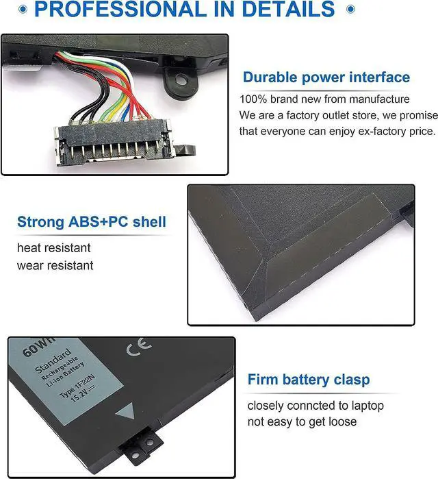Alt view image 3 of 6 - 1F22N Laptop Battery for Dell Alienware M15 R1 2018, Alienware M17 R1 2019, for Dell G5 15 5590, G7 7590, G7 7790 Series, P79F P79F001 P37E P37E001 01F22N 06YV0V 6YV0V 8622M 08622M 0JJPFK JJPFK