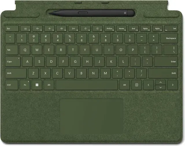 Main image of Microsoft Surface Pro Signature Keyboard with Slim Pen 2 Bundle, Forest Colour Keyboard