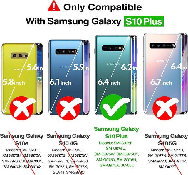 Alt view image 7 of 7 - Rayboen Case for Galaxy S10 Plus, Crystal Clear Designed Shockproof Protection Phone Case, Transparent Hard PC Back Flexible TPU Sleek Light and Durable Cover for Samsung Galaxy S10 Plus