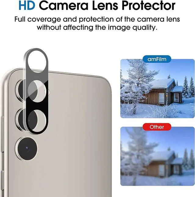 Alt view image 6 of 6 - amFilm [2+2 Pack Hybrid Film Screen Protector for Samsung Galaxy S23+/S23 Plus 6.6 Inch [100% Fingerprint ID Compatible] with Tempered Glass Camera Lens Protector and Easy Installation Tray.