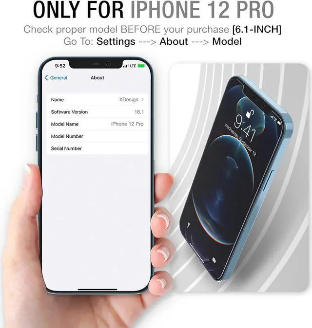 Alt view image 3 of 7 - XDesign Glass Screen Protector Designed for iPhone 12/12 Pro 2020 6.1-inch (3-Pack) Tempered Glass, 3 Pack, Slim Fit Series, Welcome to consult