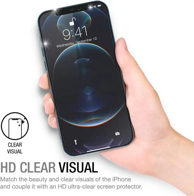 Alt view image 4 of 7 - XDesign Glass Screen Protector Designed for iPhone 12/12 Pro 2020 6.1-inch (3-Pack) Tempered Glass, 3 Pack, Slim Fit Series, Welcome to consult