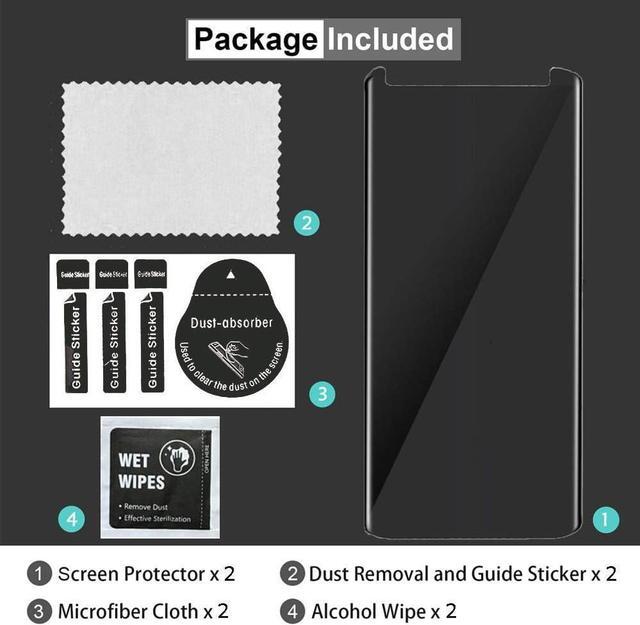 Alt view image 7 of 7 - [2 Pack] for Galaxy S8 Plus Privacy Screen Protector, AmzSuker Anti-Spy 3D Curved Tempered Glass [Case Friendly][9H Hardness][Anti-Scratch] Screen Protector for Samsung Galaxy S8 Plus
