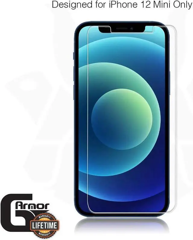 Alt view image 2 of 7 - G-Armor 2 Pack Screen Protector for iPhone 12 Mini - Tempered Glass Screen Saver, Phone Case Friendly, Lifetime Replacement, Protective Screen Cover for 5.4 Inch iPhones, Welcome to consult