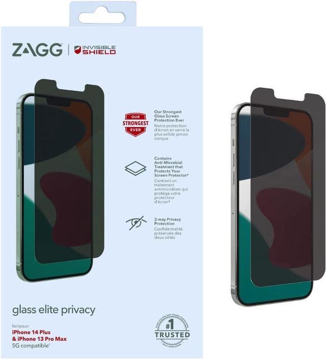 ZAGG InvisibleShield Glass Elite Privacy Screen Protector for iPhone 13 Pro  Max, Anti-glare, Impact Protection, Smudge Free, Scratch Resistant, Easy  Application, Welcome to consult 
