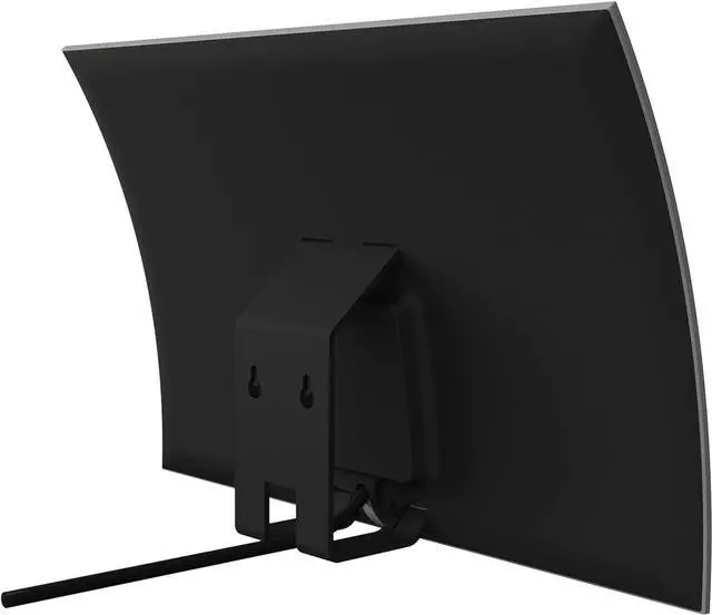 Alt view image 4 of 7 - Mohu Gateway Indoor TV Antenna, Modern Curve Design, 40-Mile Range, UHF VHF, Multi-Directional, 4K UHD, NEXTGEN TV - w/Base Stand, 10ft. Cable (Grey), Welcome to consult