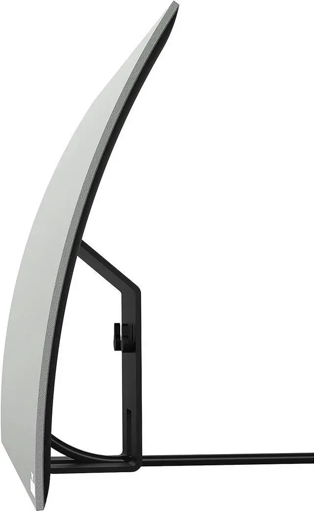 Alt view image 3 of 7 - Mohu Gateway Indoor TV Antenna, Modern Curve Design, 40-Mile Range, UHF VHF, Multi-Directional, 4K UHD, NEXTGEN TV - w/Base Stand, 10ft. Cable (Grey), Welcome to consult