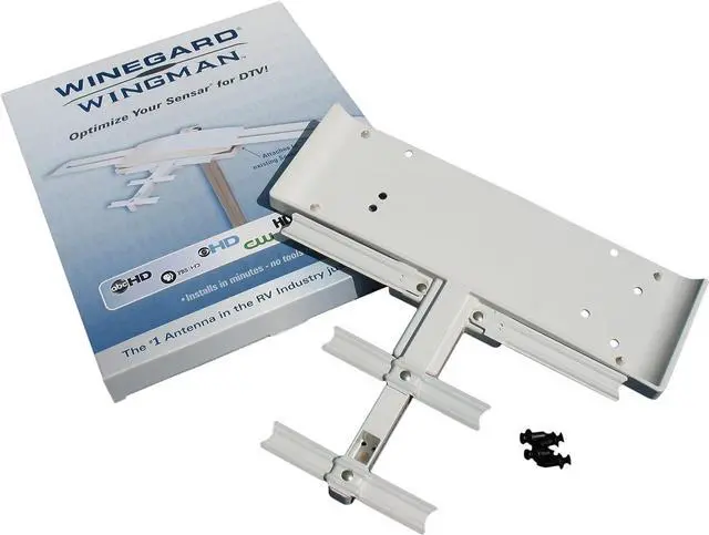Alt view image 4 of 4 - Winegard RV-WING Wingman UHF RV TV Antenna Booster for the Winegard Sensar Batwing (Digital RV TV Antenna, Easy Installation, Increases Digital UHF TV Reception) - White, Welcome to consult