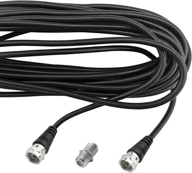 Alt view image 5 of 6 - EleMiniKin TV Antenna Extention Coaxial Cable (15 feet) with Coupler - Digital Audio Video Coax Cable Cord for HDTV, CATV, Cable Modem, Satellite Receivers, Welcome to consult