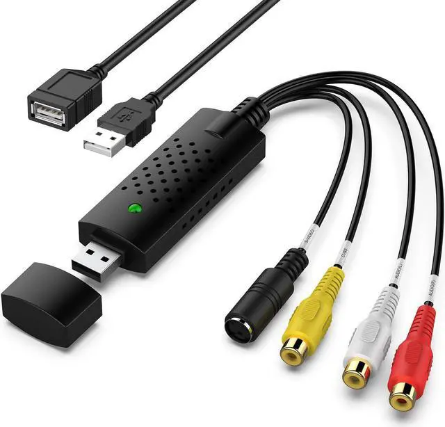 Main image of Capture Card, USB Video Capture Card Device, Audio Video Converter Grabber for RCA to USB-Convert VHS Mini DV VCR Hi8 DVD to Digital, for PC TV Tape Player Camcorder, MAC Windows Vista Compatible