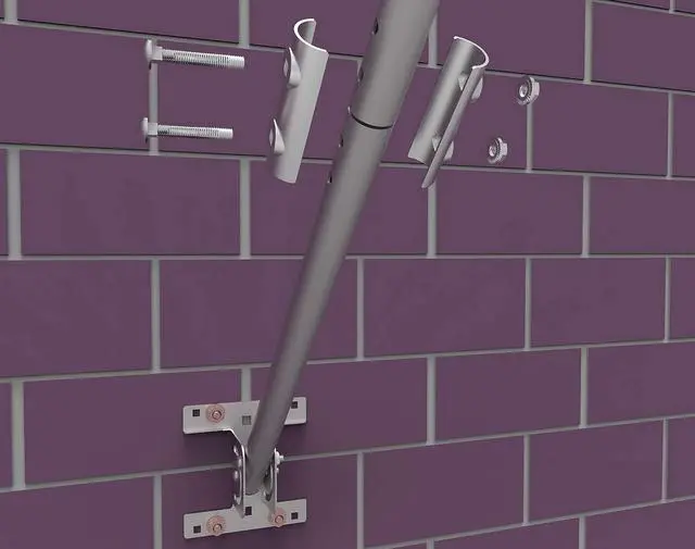 Alt view image 5 of 6 - Adjustable Outdoor / Attic Antenna Mounting Pole - Universal J Pipe Mount for Antenna & Weather Station - Easy Installation, Solid Structure, Weather Proof (1" Diameter,32.75" Arm Length)