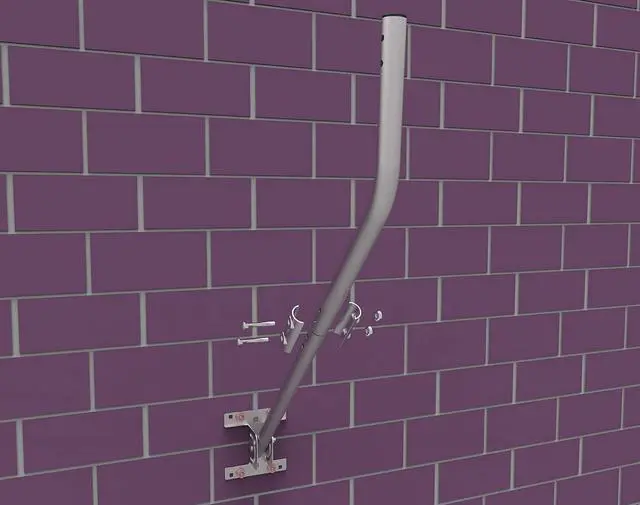Alt view image 4 of 6 - Adjustable Outdoor / Attic Antenna Mounting Pole - Universal J Pipe Mount for Antenna & Weather Station - Easy Installation, Solid Structure, Weather Proof (1" Diameter,32.75" Arm Length)