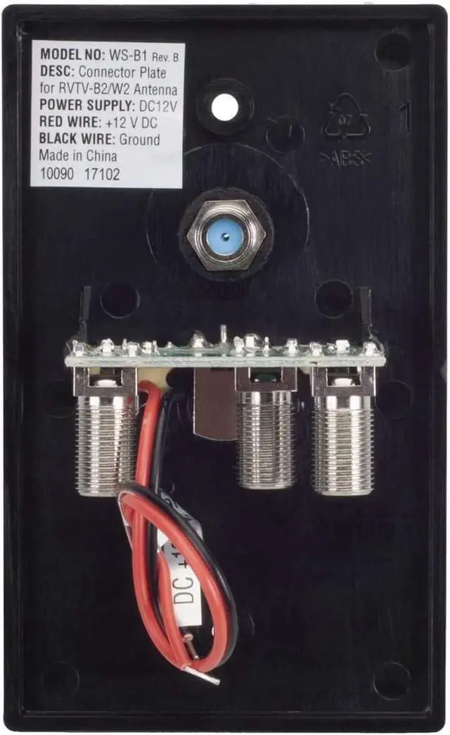Alt view image 5 of 7 - Magnadyne TV-X Omni-Directional Amplified TV/AM/FM Antenna and Distribution Plate (Black), Welcome to consult