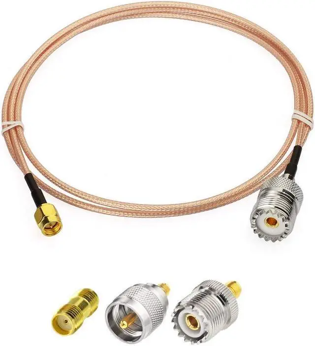 Main image of Superbat SMA Male to SO239 RF Coaxial Coax Cable 20inches + 3pcs Adapter Kit, SMA to UHF Cable + SMA to SO239/PL259 Adapter Kit for RF Applications/CB Radio/Handheld Radio Antenna/Walkie Talkie etc