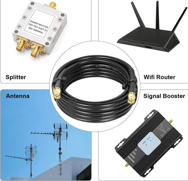 Alt view image 4 of 6 - MOOKEERF SMA Male to SMA Male Coaxial Cable 50 ohm KMR240 Coax Cable Ultra Low Loss Antenna Extension Cable with SMA Connector for 3G/4G/5G/LTE Network Equipment, GPS, RF Radio to Antenna(8FT)
