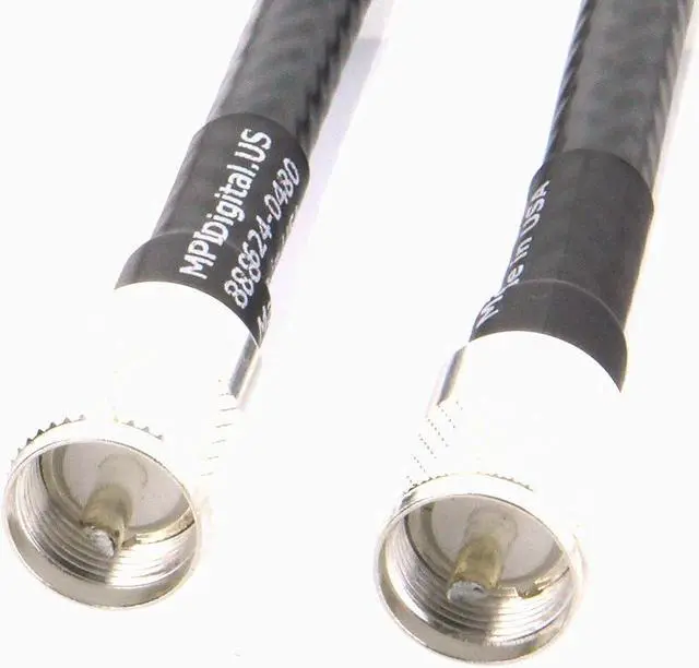 Main image of MPD Digital I LMR®400 Times Microwave Coaxial Cable I PL259 Male to PL259 Male UHF MPD Connectors I Low Loss RF Coaxial Cable I CB, Ham Radio, Transmitters, Antenna I 4ft
