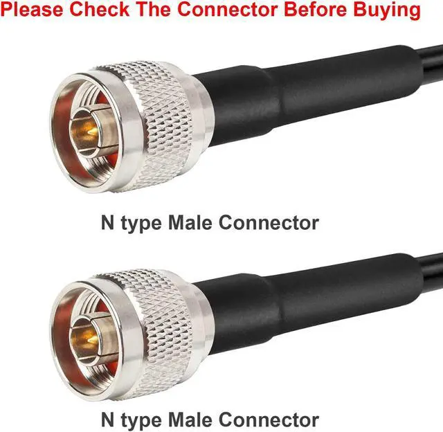 Alt view image 2 of 6 - 25ft KMR240 Coax Extension Cable N Male to N Male Connector (50 Ohm) Pure Copper Low Loss Coaxial Cables for 3G/4G/5G/LTE/GPS/WiFi/RF/Ham/Radio to Antenna or Phone Signal Booster Use (Not for TV)
