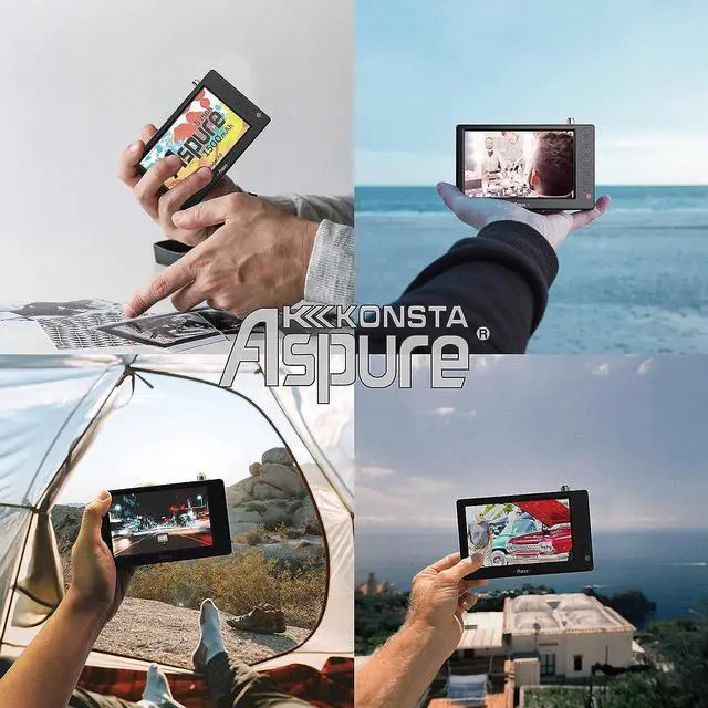 Alt view image 3 of 7 - aspure Pocket 5 Inch Portable Digital ATSC TFT HD Screen Freeview LED Mini TV with USB,TF Card Input.Built-in Recharge Battery Television/Monitor for Outdoor -D5, Welcome to consult