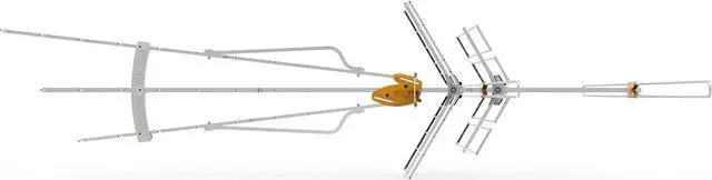 Alt view image 2 of 7 - Televes 148383 DAT BOSS Mix LR Antenna W/Preamp Long Range Low-VHF/High-VHF/UHF Repack Ready. Upgraded Low VHF Version of The 149884, Silver/Yellow, Welcome to consult