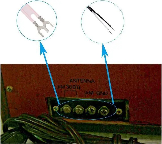 Alt view image 6 of 7 - Indoor AM FM Antenna, Ancable 300 ohm FM Dipole Antenna and 2-Pin Bare AM Antenna Kit for Pioneer Marantz Sony etc Table Top Home Stereo Receiver Radio Receiver Antenna, Welcome to consult