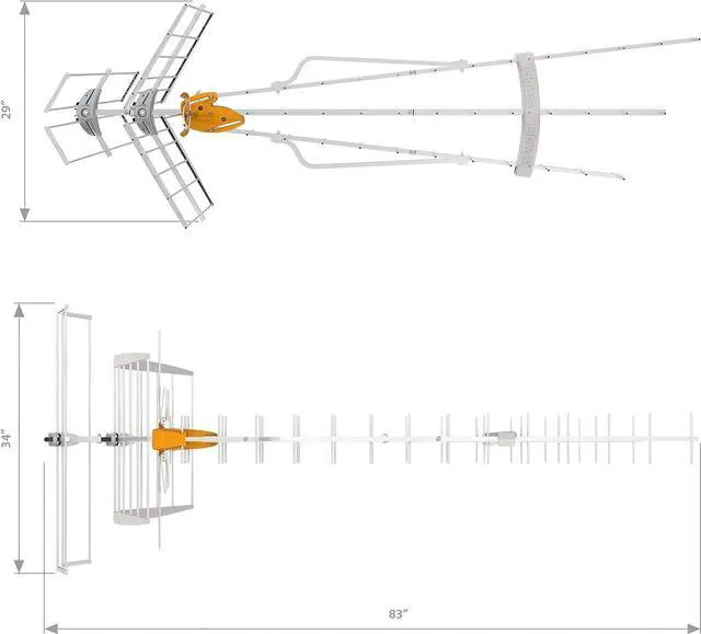Alt view image 3 of 7 - Televes DATBOSS LR Mix Hi-VHF UHF Long Range Antenna with 5G Filter 75 Mile Range 149884