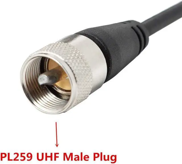 Alt view image 2 of 4 - RG58 Coax Cable, CB Antenna Cable, 10FT(3m) PL 259 UHF Male to Male Cable, 50 Ohm Low Loss for HAM Radio Antenna
