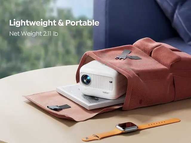 Alt view image 4 of 7 - [Electric Focus]Mini Projector with 5G WiFi and Bluetooth 5.2,YABER 12000 Lumen 1080P Outdoor Projector Support ±40° Keystone Correction,Portable Projector for Phone/ TV Stick/Laptop/PS5