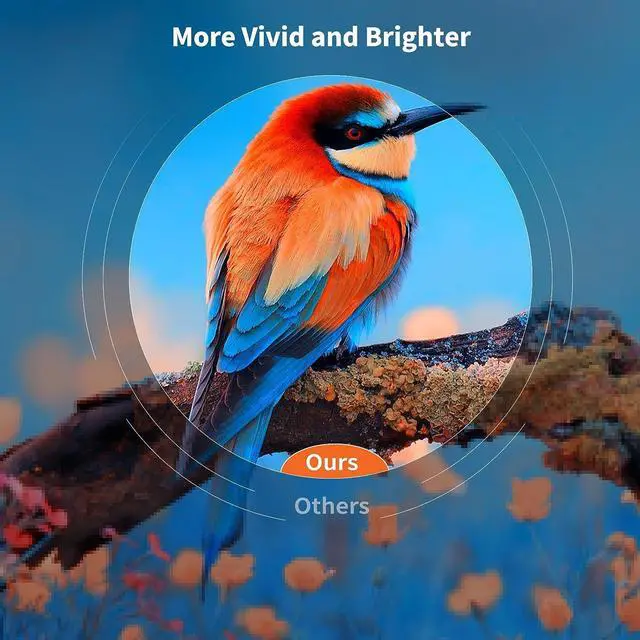 Alt view image 6 of 7 - Mini Projector, Vamvo Portable Projector Support 1080P 200" Mini HD Movie Projector, Outdoor Projector with Stylish streamlined Design, Compatible with phone/ Tablet/ Laptop/ TV Stick/ PS4 etc.