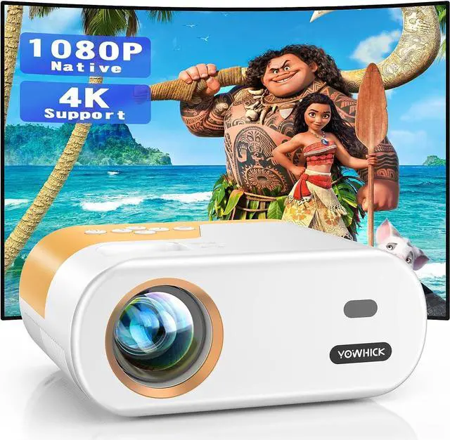 Main image of YOWHICK Mini Projector for iPhone, Native 1080P HD Projector, Portable Projector, Movie Projector Compatible with Android/iOS/Windows/TV Stick/HDMI/USB