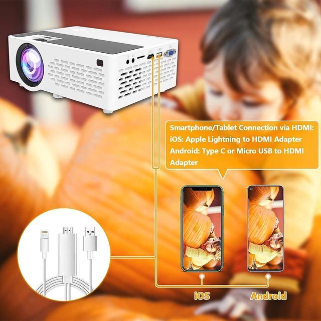 Aokang Projector, Mini Projector 1080P Full HD Supported, Portable