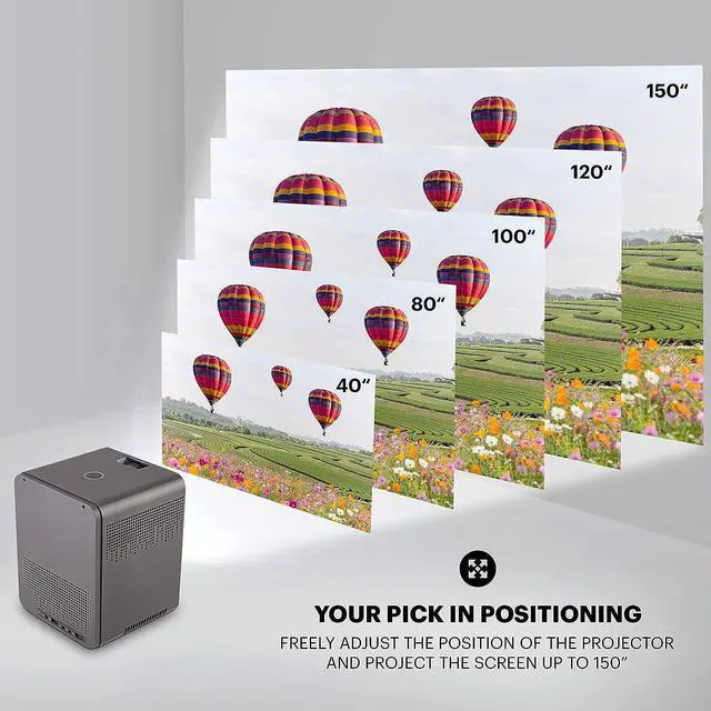 Alt view image 6 of 6 - KODAK FLIK HD10 1080p Smart Projector, Android TV, Voice Remote, Black