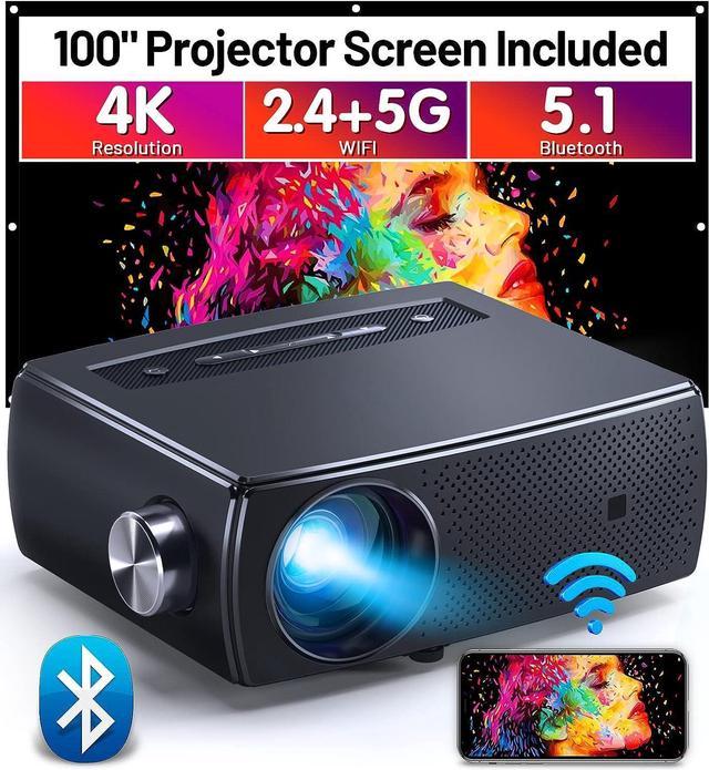 Projecteur, projecteur Bluetooth WiFi, Full HD, projecteur 1080P