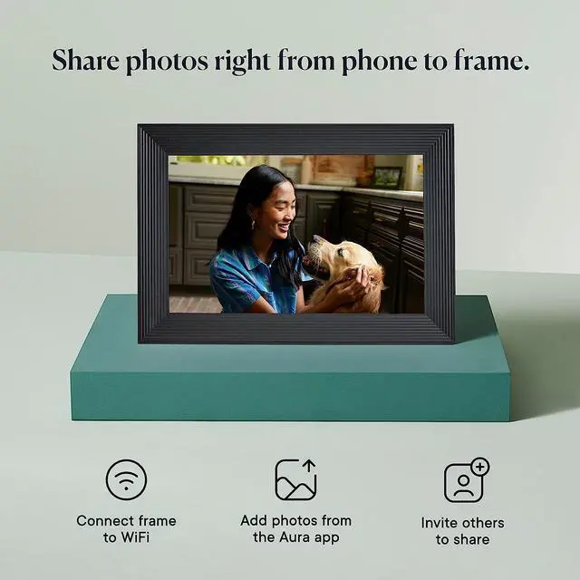 Alt view image 2 of 3 - Aura Carver 10.1" WiFi Digital Picture Frame | The Best Digital Frame for Gifting | Send Photos from Your Phone | Quick, Easy Setup in Aura App | Free Unlimited Storage | (Gravel), Welcome to consult