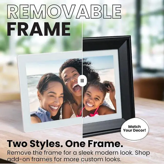 Alt view image 6 of 7 - PhotoSpring 10in WiFi Digital Picture Frame, Email Family Photos to The Frame, or by App, Web. Easy Touchscreen Setup, 1280x800 Display, Plays Videos, Black, Welcome to consult