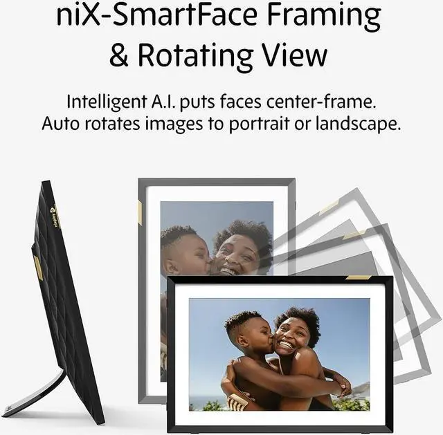 Alt view image 3 of 7 - Nixplay 10.1 inch Touch Screen Smart Digital Picture Frame with WiFi (W10P) - Black Classic Matte - Share Photos and Videos Instantly via Email or App - Preload Content, Welcome to consult
