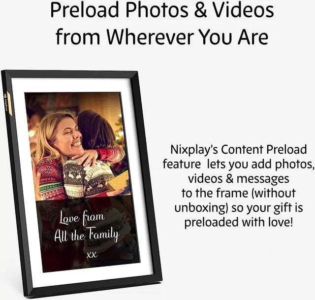 Alt view image 6 of 7 - Nixplay 10.1 inch Touch Screen Smart Digital Picture Frame with WiFi (W10P) - Black Classic Matte - Share Photos and Videos Instantly via Email or App - Preload Content, Welcome to consult