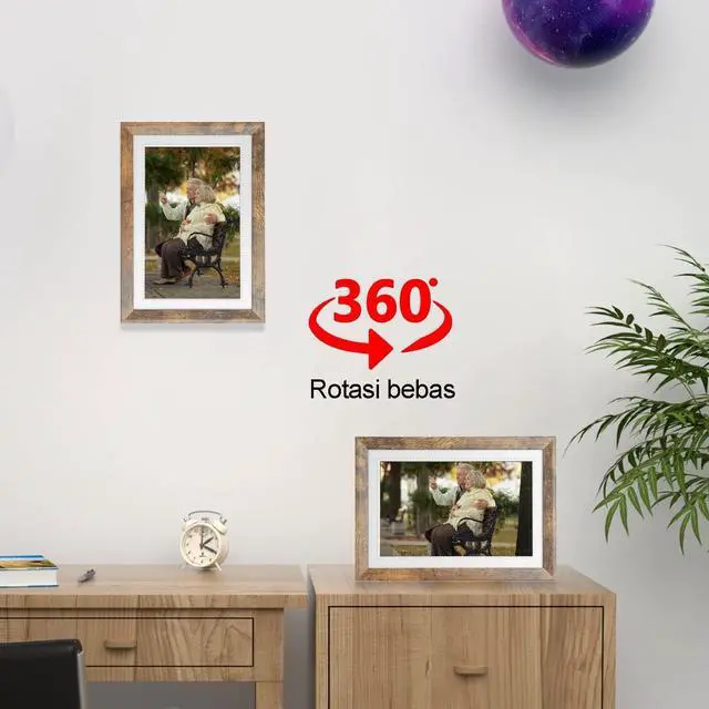Alt view image 6 of 7 - FRAMEO Digital Picture Frame 10.1-inch WiFi Digital Photo Frame 1280 * 800 IPS HD Color Touch Screen easyto Set 32GB Storage Free Share Photos and Videos Through FRAMEO app Anytime Anywhere