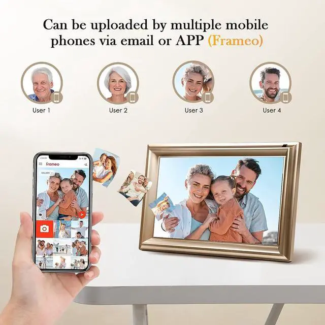 Alt view image 5 of 7 - WiFi Digital Photo Frame 10.1 Inch IPS HD Cloud Smart Digital Picture Frame,16GB Storage, Wall Mountable, Auto-Rotate, Share Photos via App, Auto-Rotate, Send Photos from Anywhere, Welcome to consult