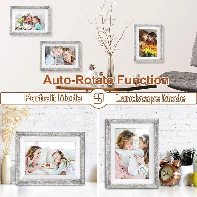 Alt view image 7 of 7 - Ciowain Digital Picture Frame,WiFi Digital Photo Frame,IPS LCD Touch Screen,16GB Storage, Auto-Rotate,Share Photos and Videos from Anywhere Instantly via FREMEO APP (10.1 Inch High-Grade Grey)