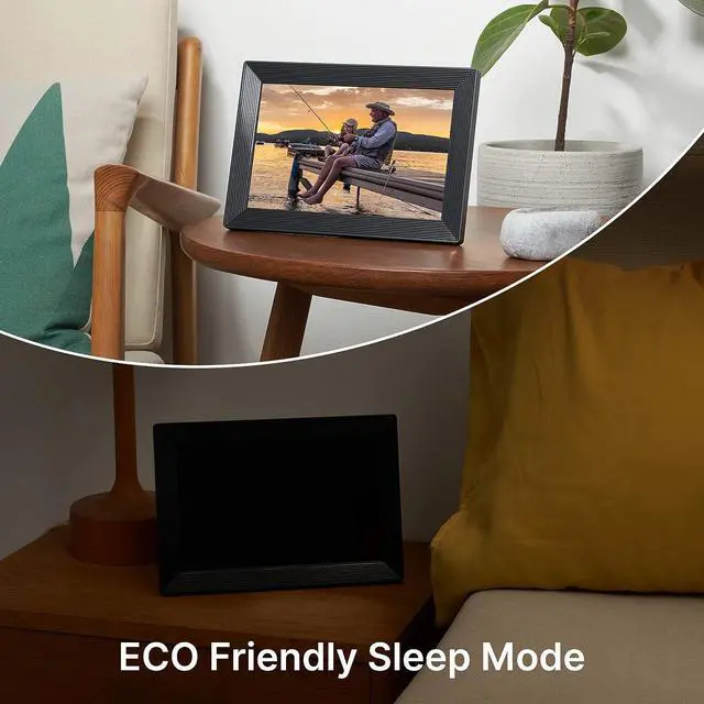 Alt view image 5 of 6 - WiFi Digital Picture Frame with FRAMEO App, 10.1 Inch HD Touch Screen Digital Photo Frame, Built-in 16GB Memory, Auto-Rotate, Share Moments Instantly from Anywhere, Gift for Friends and Family, Black