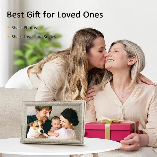 Alt view image 7 of 7 - Digital Photo Frame 10.1 Inch WiFi Digital Picture Frame IPS HD Touch Screen Smart Cloud Photo Frame with 16GB Storage, Auto-Rotate, Share Photos or Videos Instantly from Anywhere via Frameo App