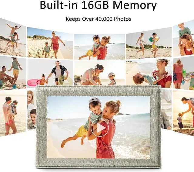 Alt view image 4 of 7 - Digital Photo Frame 10.1 Inch WiFi Digital Picture Frame IPS HD Touch Screen Smart Cloud Photo Frame with 16GB Storage, Auto-Rotate, Share Photos or Videos Instantly from Anywhere via Frameo App